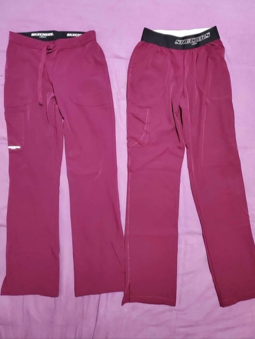 Skechers Maroon Scrub Pants - Pair